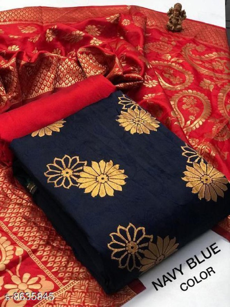 Dutt Textiles Silk Blend Self Design Salwar Suit Material Price in India -  Buy Dutt Textiles Silk Blend Self Design Salwar Suit Material online at