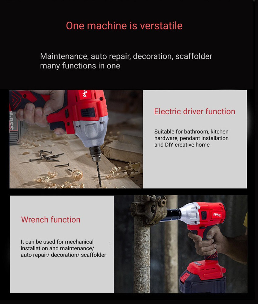 SKIL AX Cordless Pistol Grip Brushless Impact Wrench Screwdriver