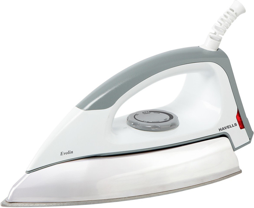 Buy Havells Plastic Era 1000-Watt Dry Iron (Grey/White), 1100 Watts, Pack  of 1 Online at Low Prices in India 