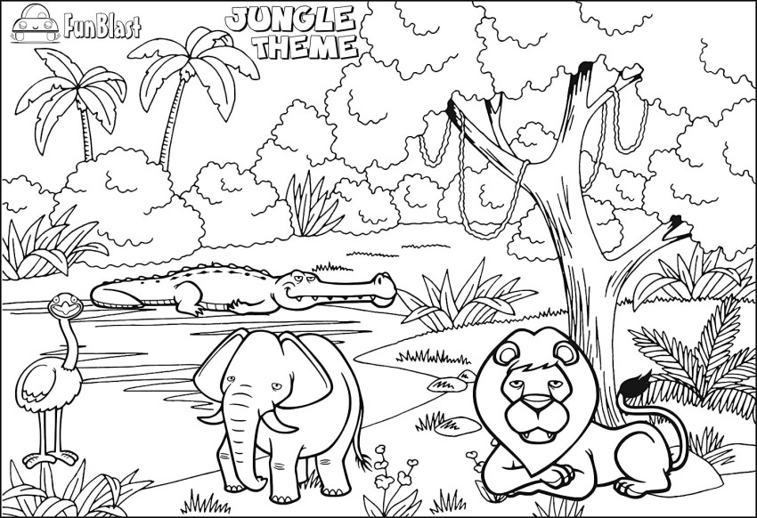 Details 74+ jungle sketch for kids super hot - in.eteachers