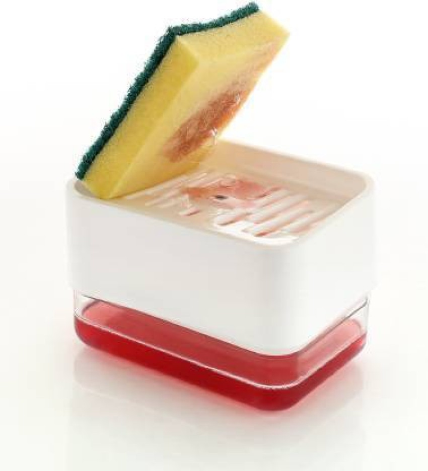 HIC Kitchen Soap Dispensing Sponge Holder with Sponge