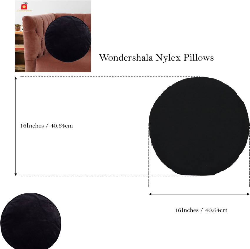 Black hot sale circle pillow