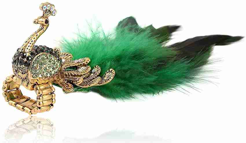 Naira peacock feather ring on sale online