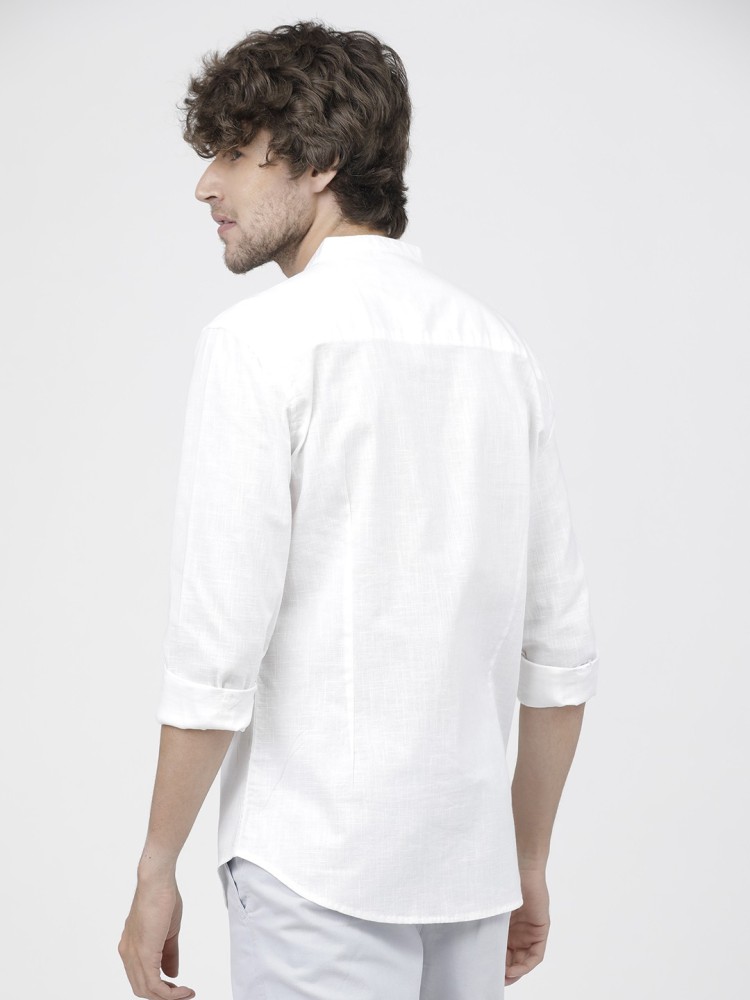 KETCH Men Solid Casual White Shirt