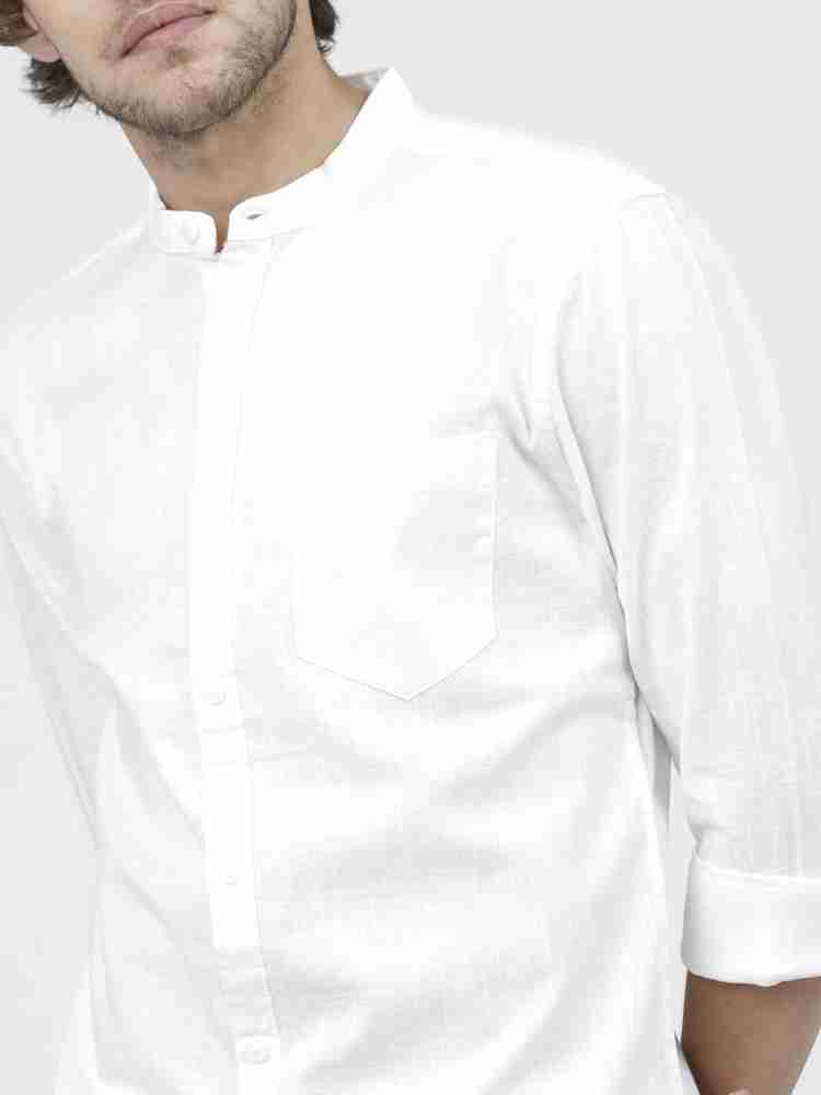 KETCH Men Solid Casual White Shirt