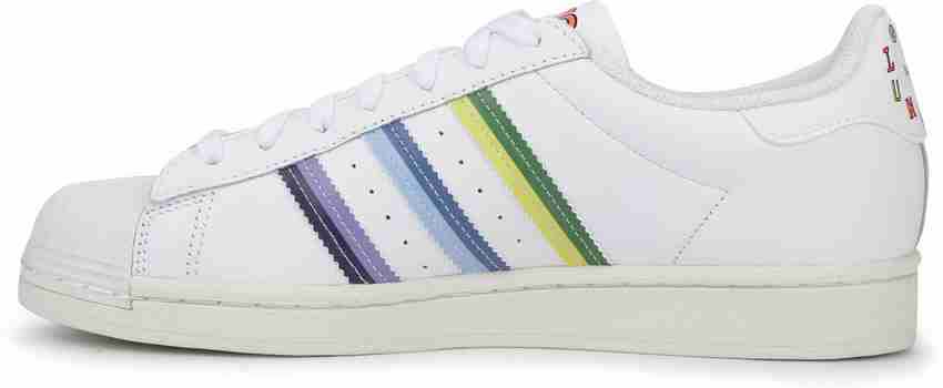 Adidas superstar 2025 rainbow metallic stripes