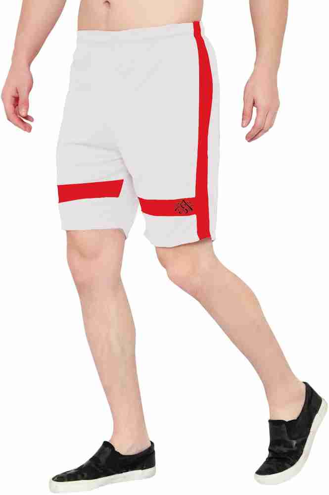 Red and white best sale striped running shorts