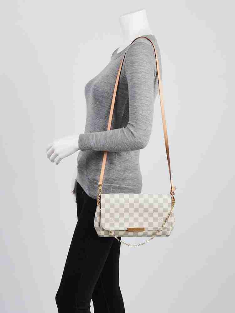 LV White Sling Bag Favorite MM Damier Azur Damier Azur Price in
