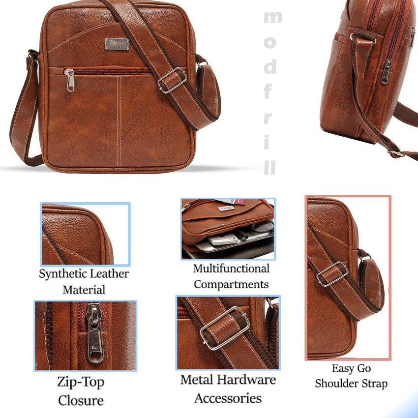 modfrill Tan Sling Bag Mens Sling Bag tan Price in India Flipkart
