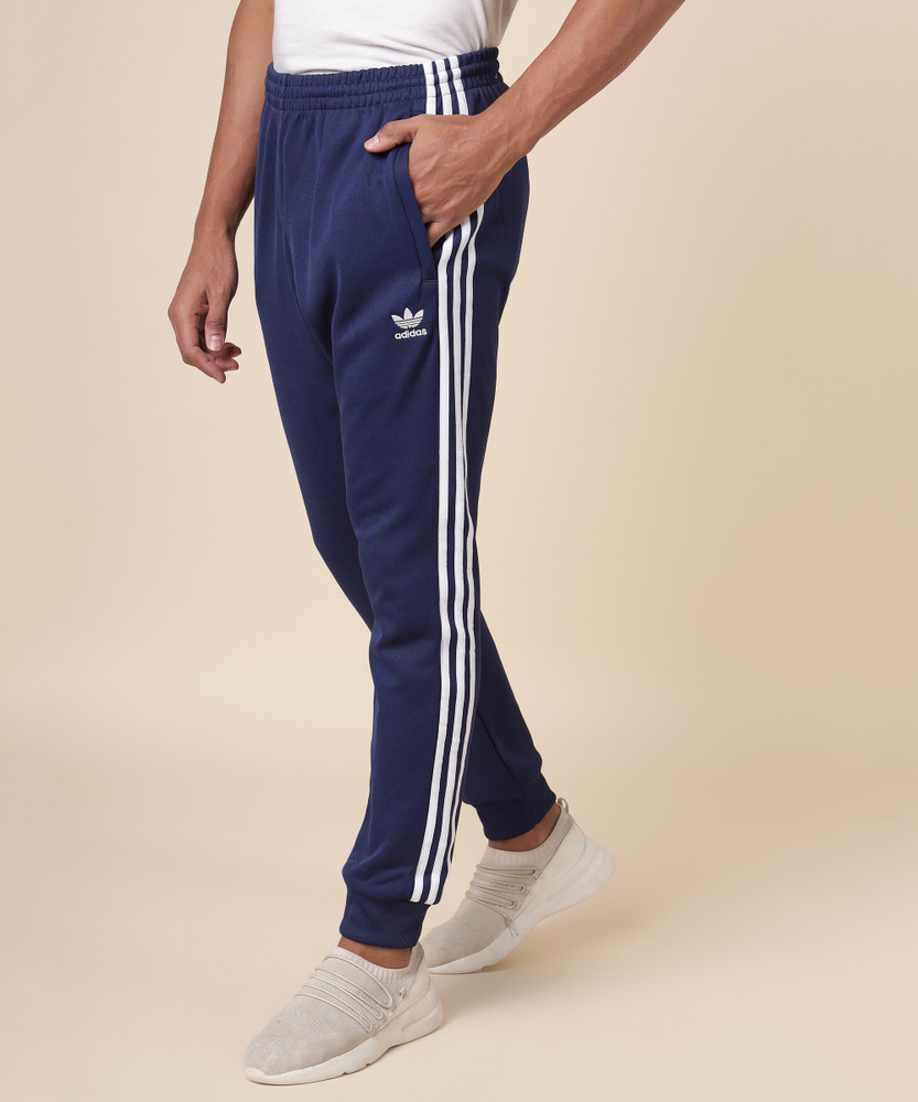 ADIDAS ORIGINALS Striped Men Blue Track Pants Buy ADIDAS