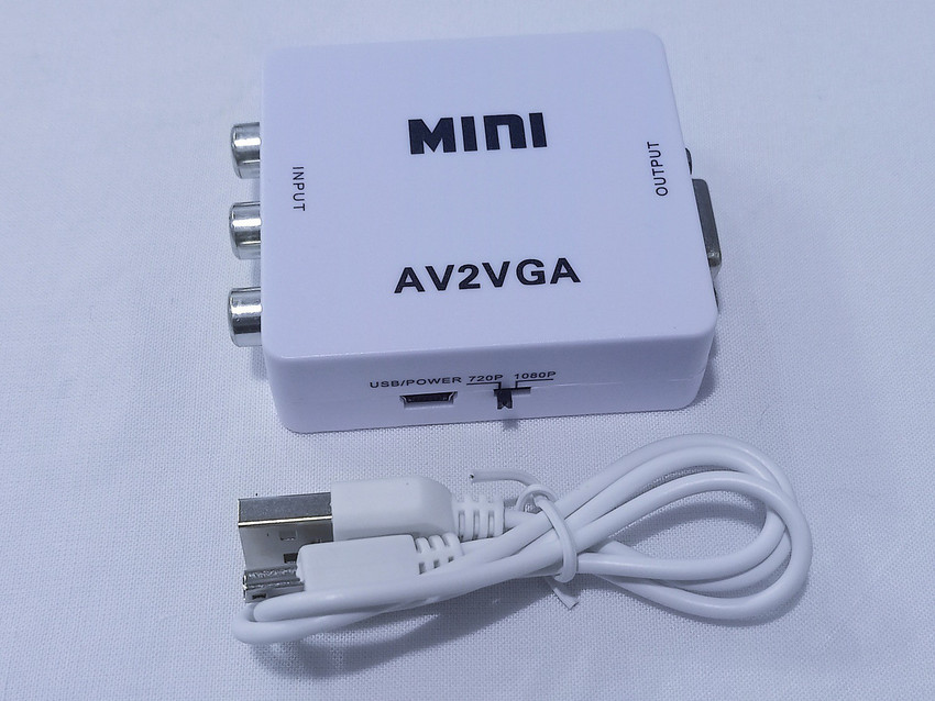 kipek TV out Cable AV to VGA Converter Adapter AV RCA to VGA Video