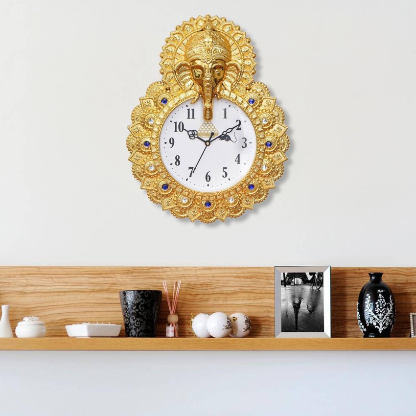 Crafts World Analog 38 cm X 30.5 cm Wall Clock Price in India