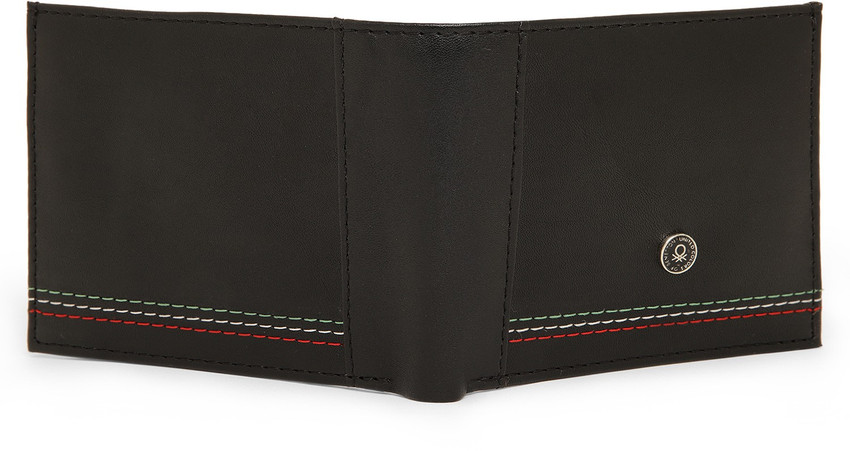 United Colors of Benetton Men Black Artificial Leather Wallet 100