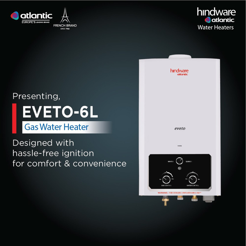 Hindware Atlantic 6 L Gas Water Geyser (Amelio, White) Price in India - Buy  Hindware Atlantic 6 L Gas Water Geyser (Amelio, White) online at  Flipkart.com
