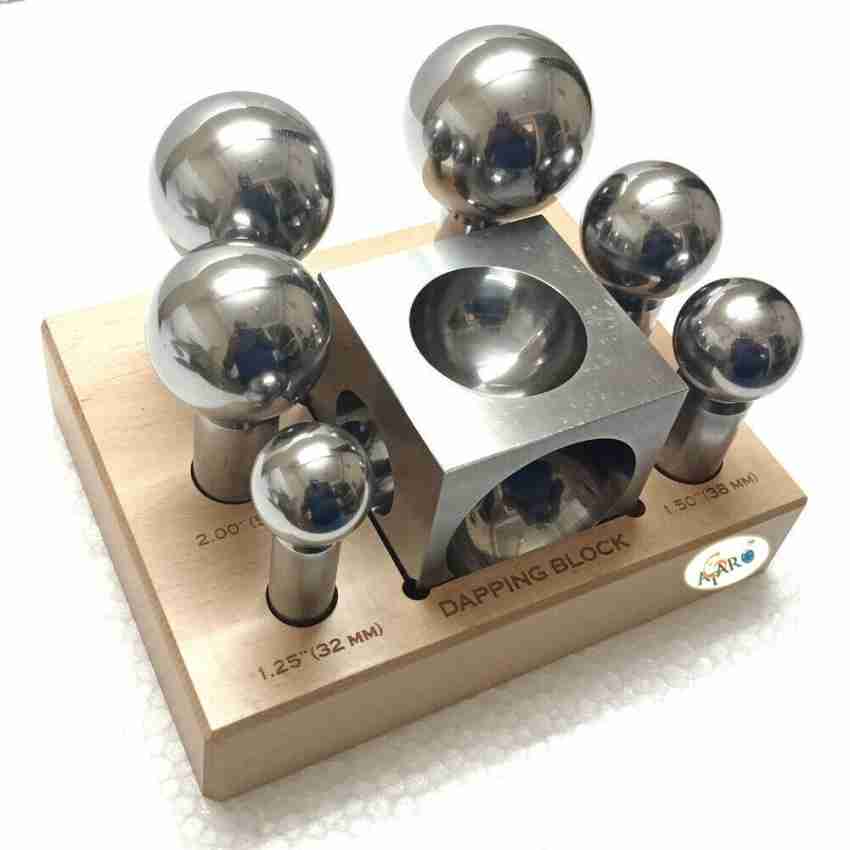 Large Dapping punch set of 5 with stand | Dapping set | Doming | Forming | Ball buy Punch | Die Punch | Stamping Blanks | Metal stamping | Jumbo