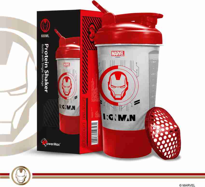 Marvel Iron Man MSB-6S Protein Shaker Bottle with Single Storage