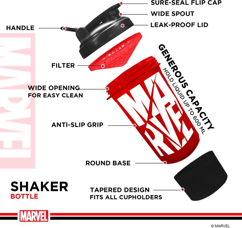 MSB-6S-IM-CLEAR (600ml) IRONMAN Marvel Edition Protein Shaker