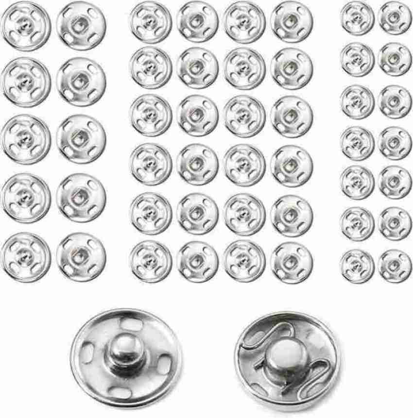 100 Sets Sew-on Snap Buttons Metal Snap Fastener Buttons Press