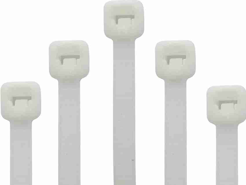 Amit Marketing 6 Inch Nylon Self Locking Cable Ties I Teeth grip ties I  White - Pack of 200 Nylon Hook & Loop Cable Tie Price in India - Buy Amit  Marketing