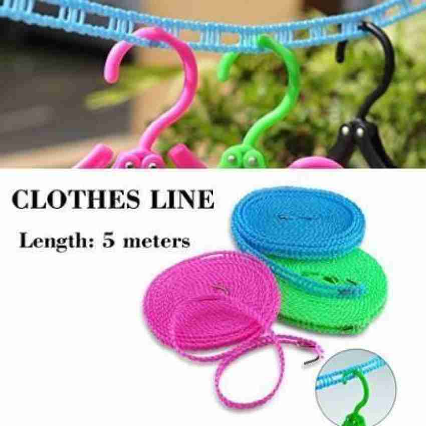 Bekner Non-Slip Clothesline,Adjustable Clothes Lines for Hanging