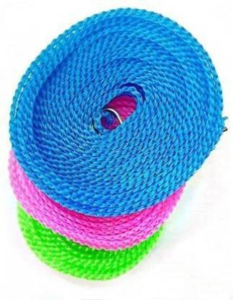 Windproof Anti-Slip Clothes Washing Line Drying Nylon Rope with Hooks/  Nylon