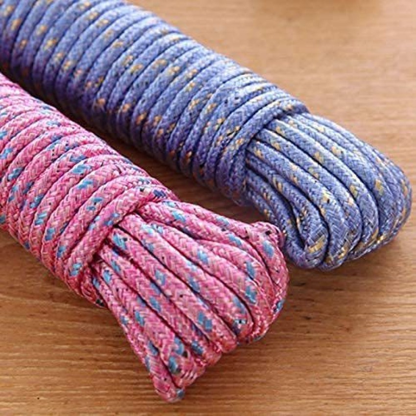 Crozier Cloth Line For Drying clothes, Nylon Braided Cotton Rope