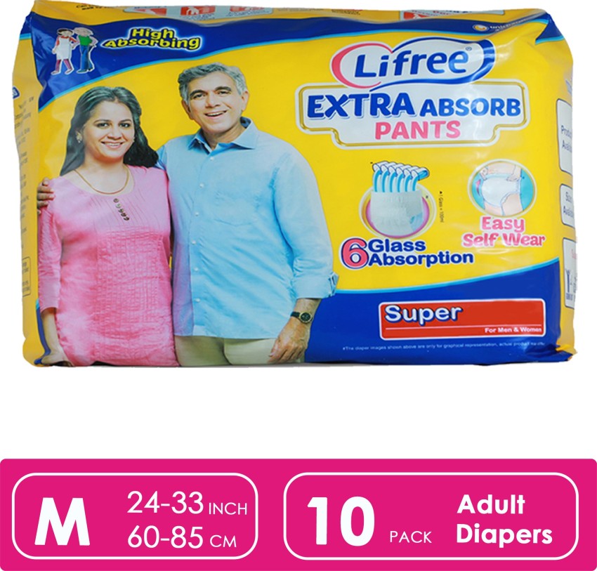 LIFREE Adult Diaper Pants, Extra Absorb Adult Diapers - M - Buy 30