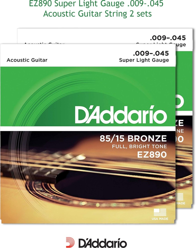 D ADDARIO Acoustic EZ890 pack of 2 sets Guitar String Price in