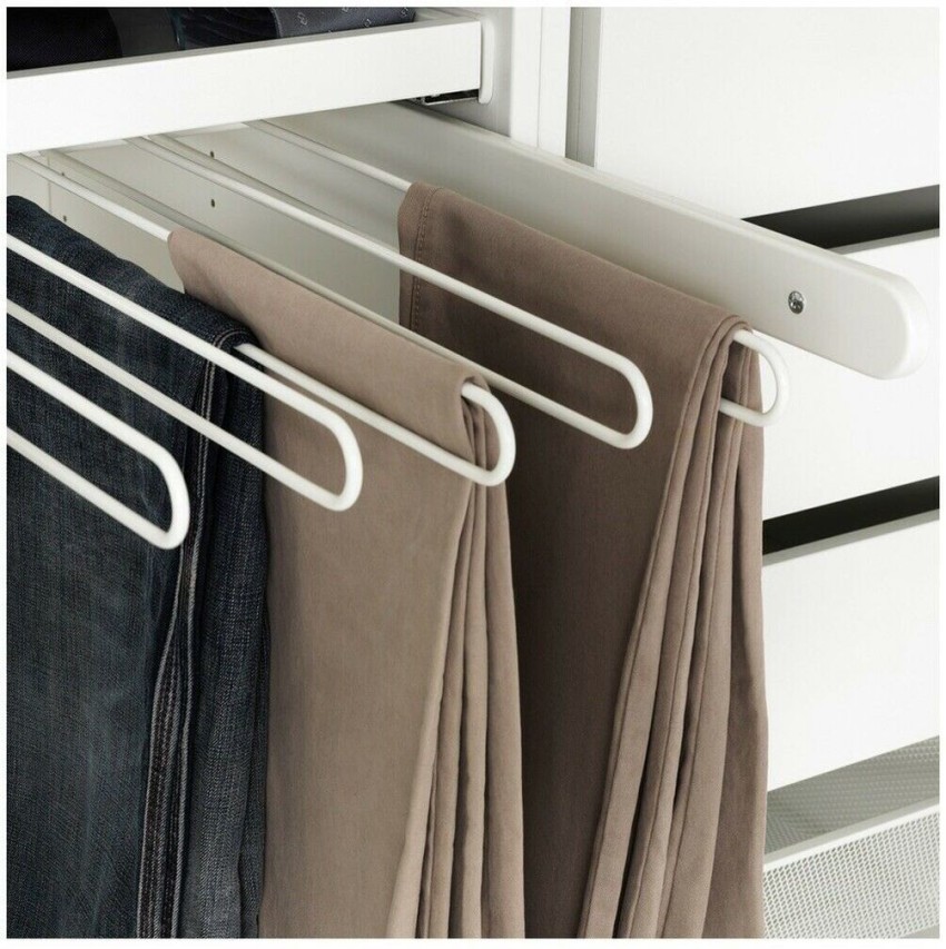 Wooden Trouser Hanger for Wardrobe For Multipurpose Gray
