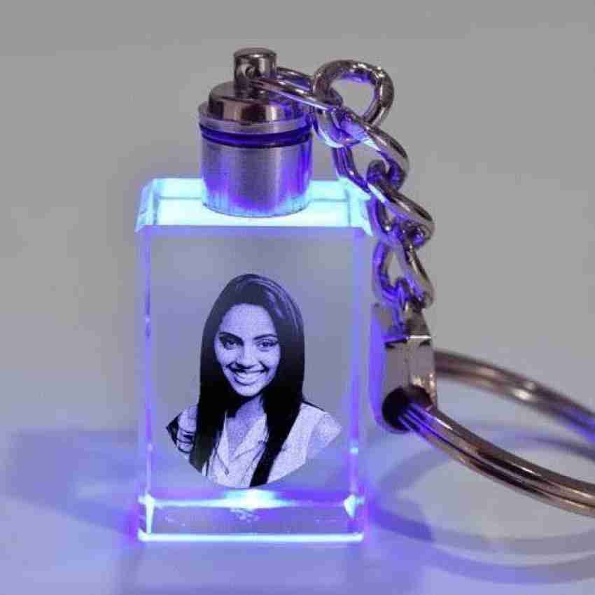 Keychain Rectangle Crystal with LED Light