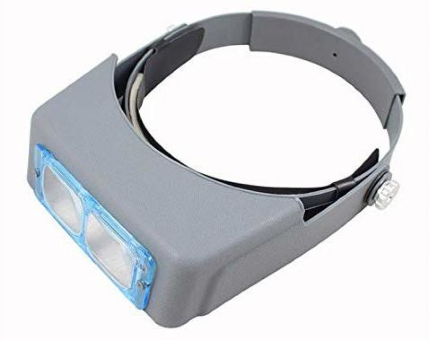 Head Mount Magnifier Optivisor Jewelers Magnifying Glasses 1.5x 2x 2.5x 3.5x Optical Headset Magnifying Visor Reading Magnifier Jeweler Loupe with 4