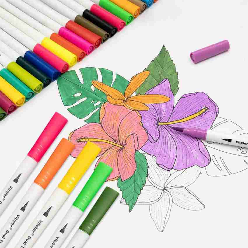 Vitoler Fineliner Pen Set - 24 Colors for sale online