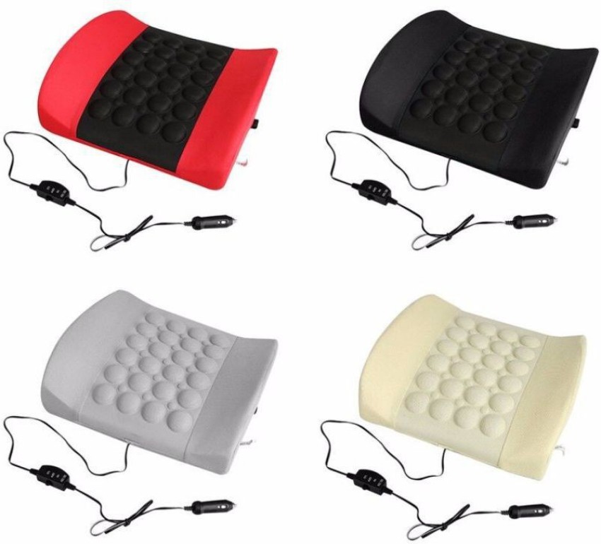 Car Electric Massage Cushion Lumbar Support Lumbar Massage Car Seat Back  Support Waist Cushion