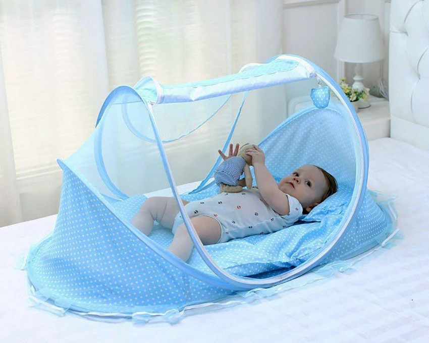 Vpllex Nylon Kids Washable Baby Folding Mosquito Net Baby Bed