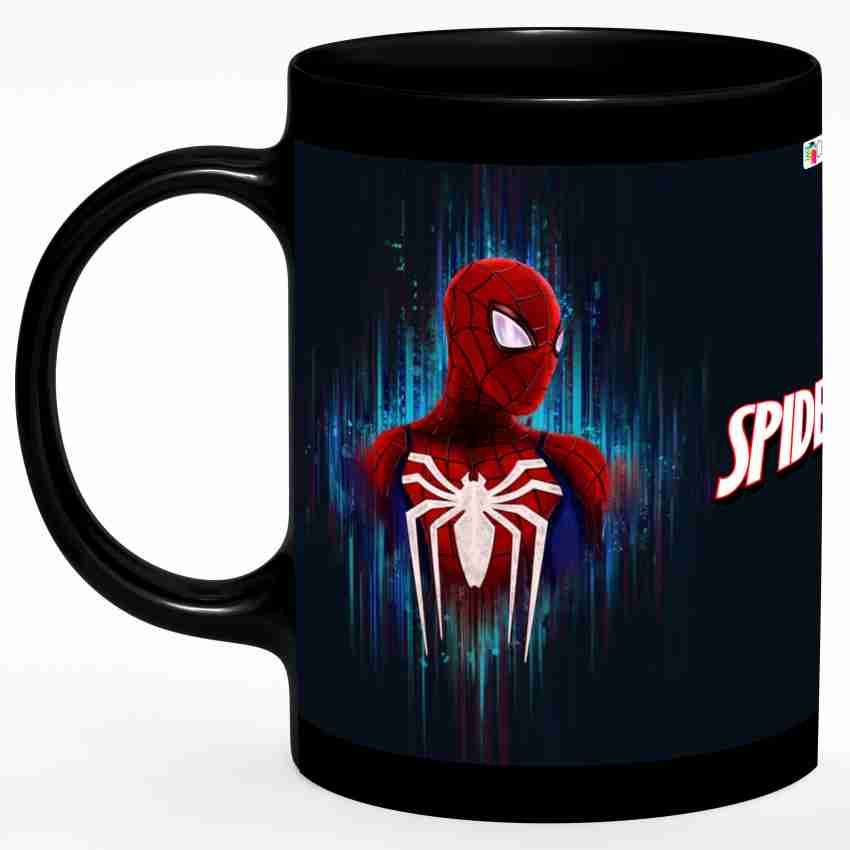 Chhaap Spiderman Mugs Gift for Kids Brother Sister Son Daughter Boys Girls  Hd Printed Microwave Safe Blue Ceramic Coffee Mug (350 ml) SPINM-12