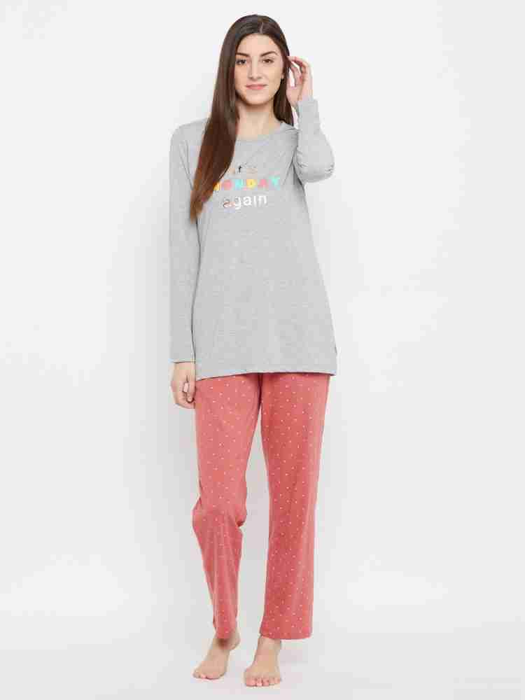 MADAME M SECRET Women Solid Grey Top & Pyjama Set Price in India - Buy  MADAME M SECRET Women Solid Grey Top & Pyjama Set at  Top &  Pyjama Set