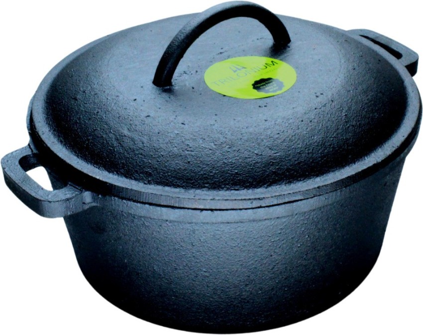 Cast Iron Dutch Oven Pot, Casserole, Biryani Pot, Cooking Pot, Pre –  TRILONIUM