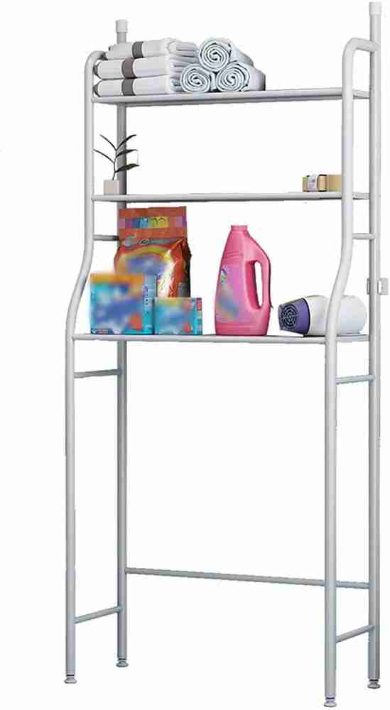 Metal Adjustable Bathroom Shelf Above Washer Expandable Storage Stand Over  Dryer Laundry Unit Organizer Rack Over Toilet White