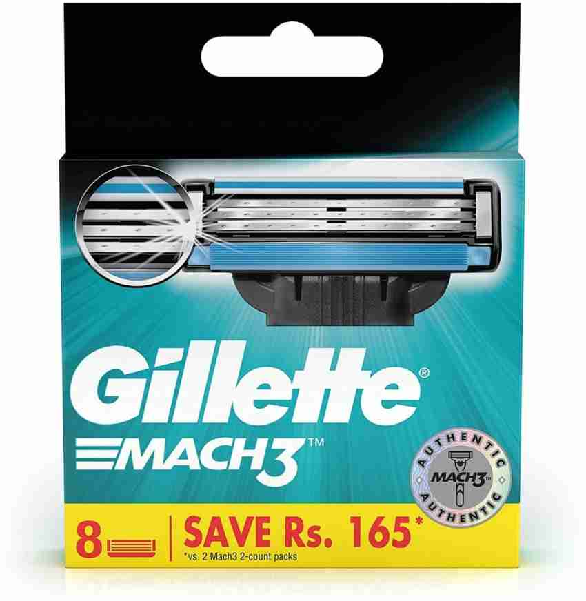 Gillette Mach 3 Manual Shaving Razor Blades - 8 Pack (Catridge)