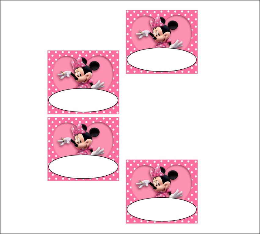 Sticker Hub 11 cm Minnie Mouse Printable Birthday Party Sticker