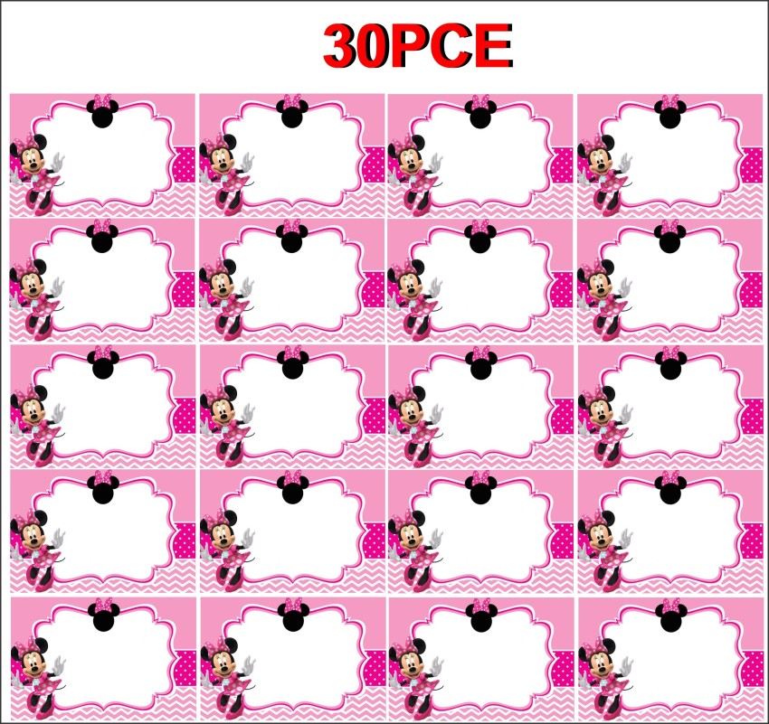 Sticker Hub 10 cm Minnie Mouse Printable Birthday Party Sticker Self  Adhesive Sticker Price in India - Buy Sticker Hub 10 cm Minnie Mouse  Printable Birthday Party Sticker Self Adhesive Sticker online