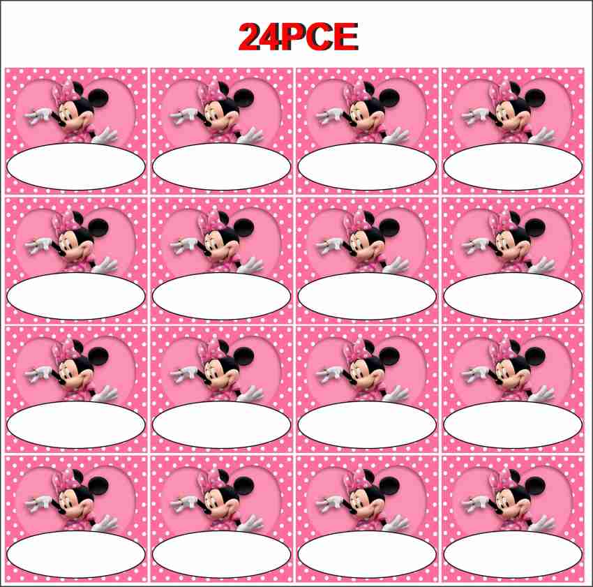 Sticker Hub 11 cm Minnie Mouse Printable Birthday Party Sticker Self  Adhesive Sticker Price in India - Buy Sticker Hub 11 cm Minnie Mouse  Printable Birthday Party Sticker Self Adhesive Sticker online