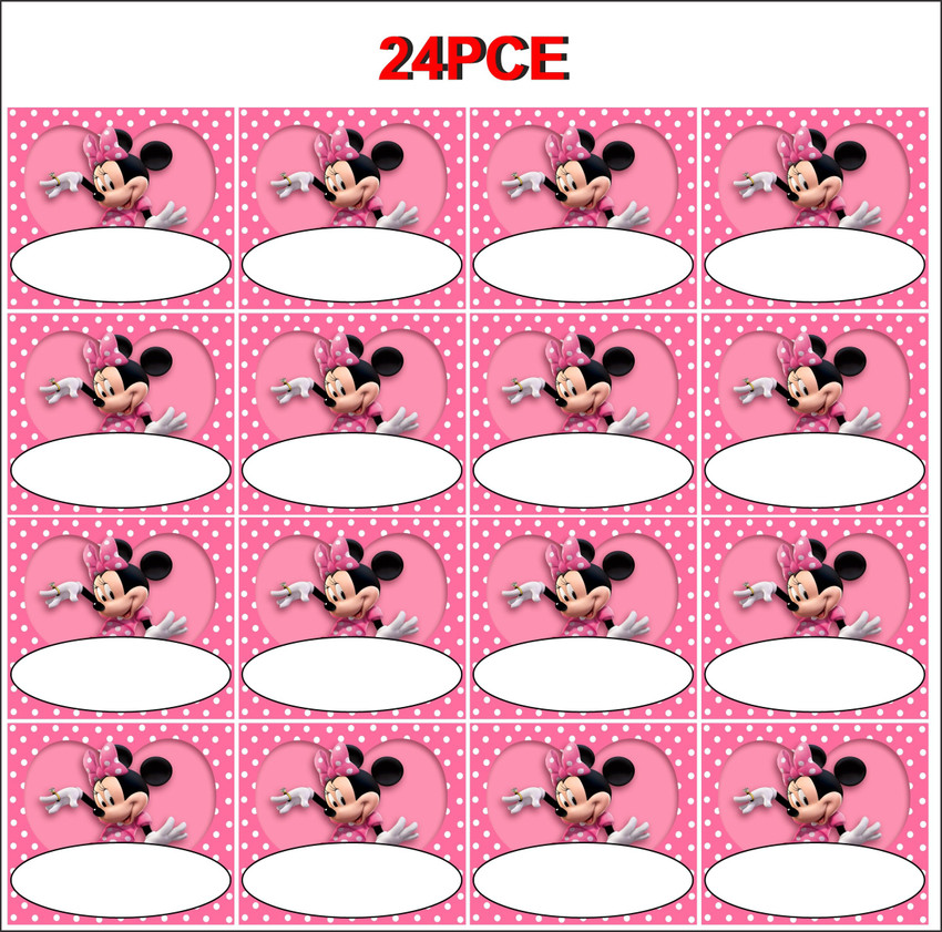 Minnie Mouse Cupcake Toppers Template