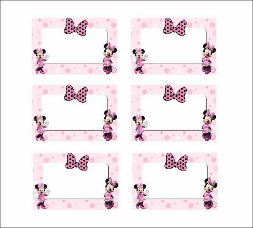 Sticker Hub 11 cm Minnie Mouse Printable Birthday Party Sticker Self  Adhesive Sticker Price in India - Buy Sticker Hub 11 cm Minnie Mouse  Printable Birthday Party Sticker Self Adhesive Sticker online