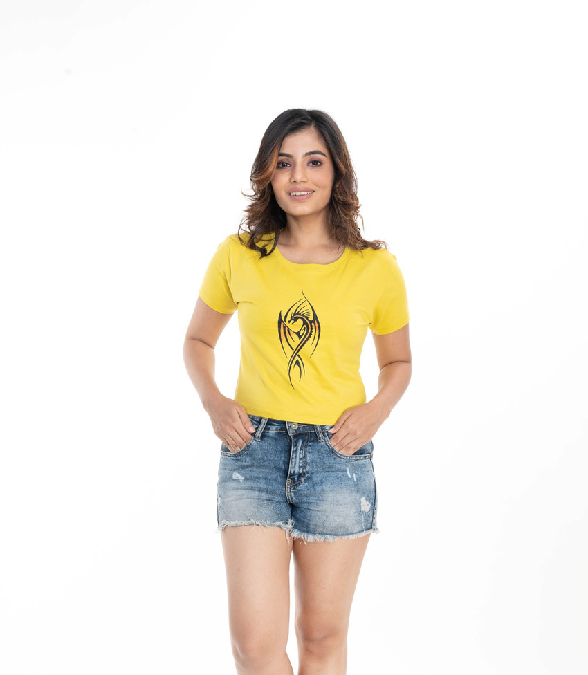 STYLE CLUB Casual Printed Women Yellow Top