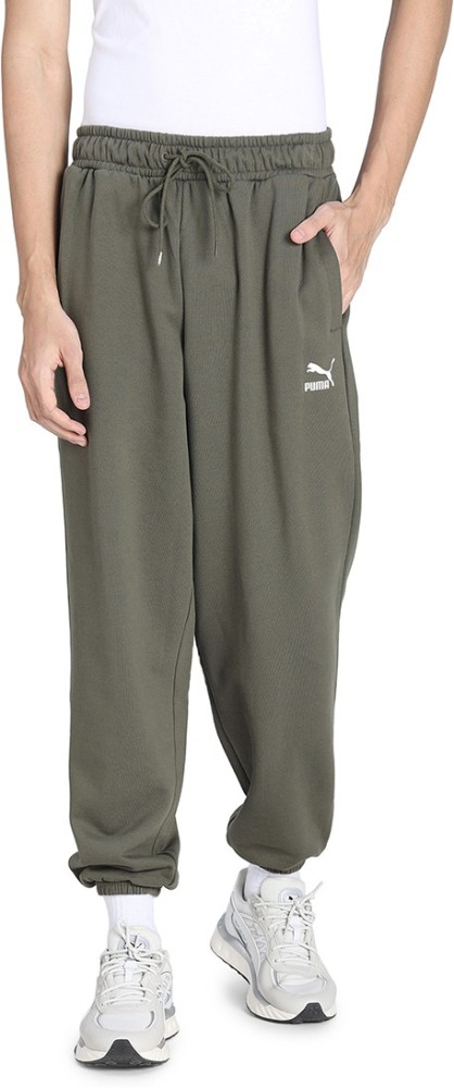 PUMA Classics Oversized Sweatpant Solid Men Green Track Pants