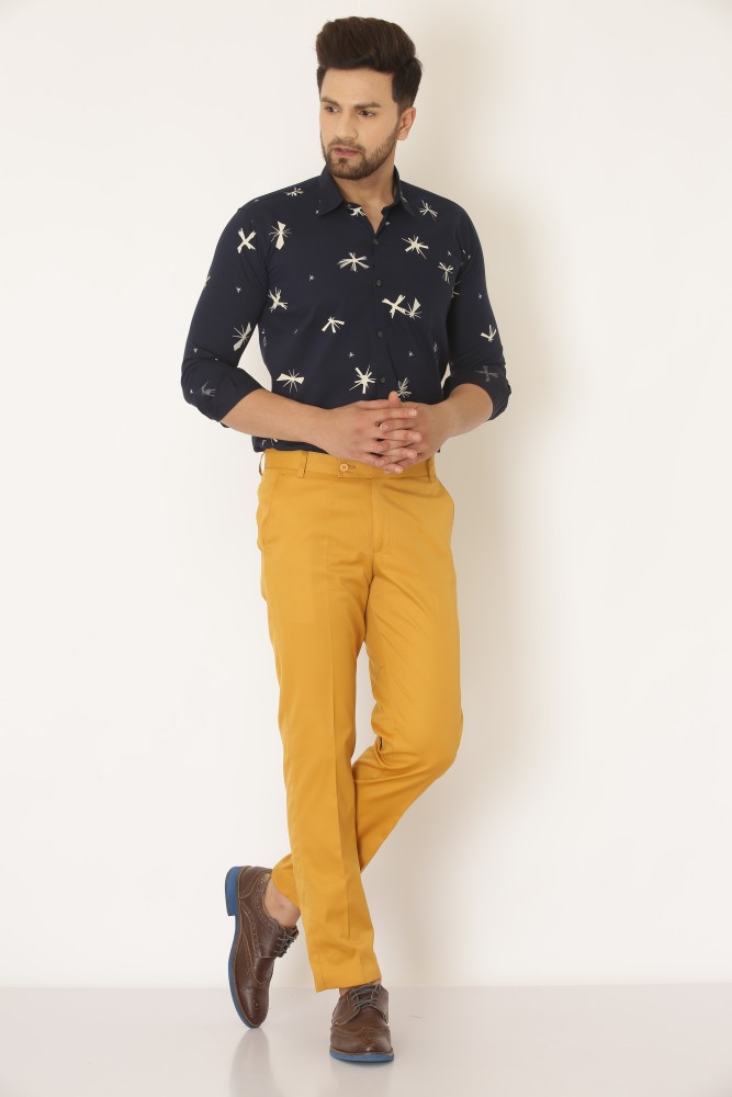 60s Style Mustard Yellow Chino Trouser for Men – Modshopping Clothing