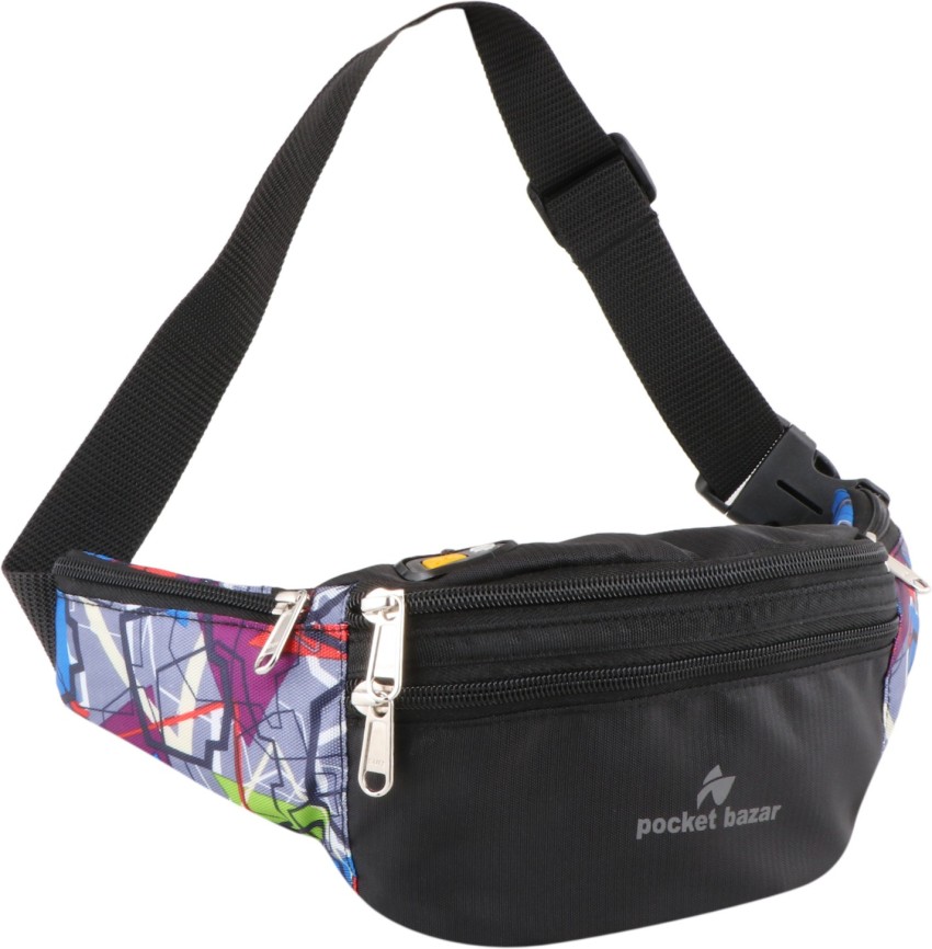 woodsky Waist Bags for Men Women, Shoulder and Chest Fanny Pack waist bags  black - Price in India