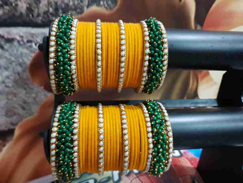 Green and best sale yellow bangles