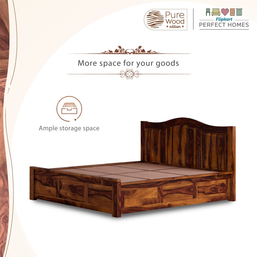 Flipkart Perfect Homes PureWood Sheesham King Box Bed Price in India Buy Flipkart Perfect Homes PureWood Sheesham King Box Bed online at Flipkart